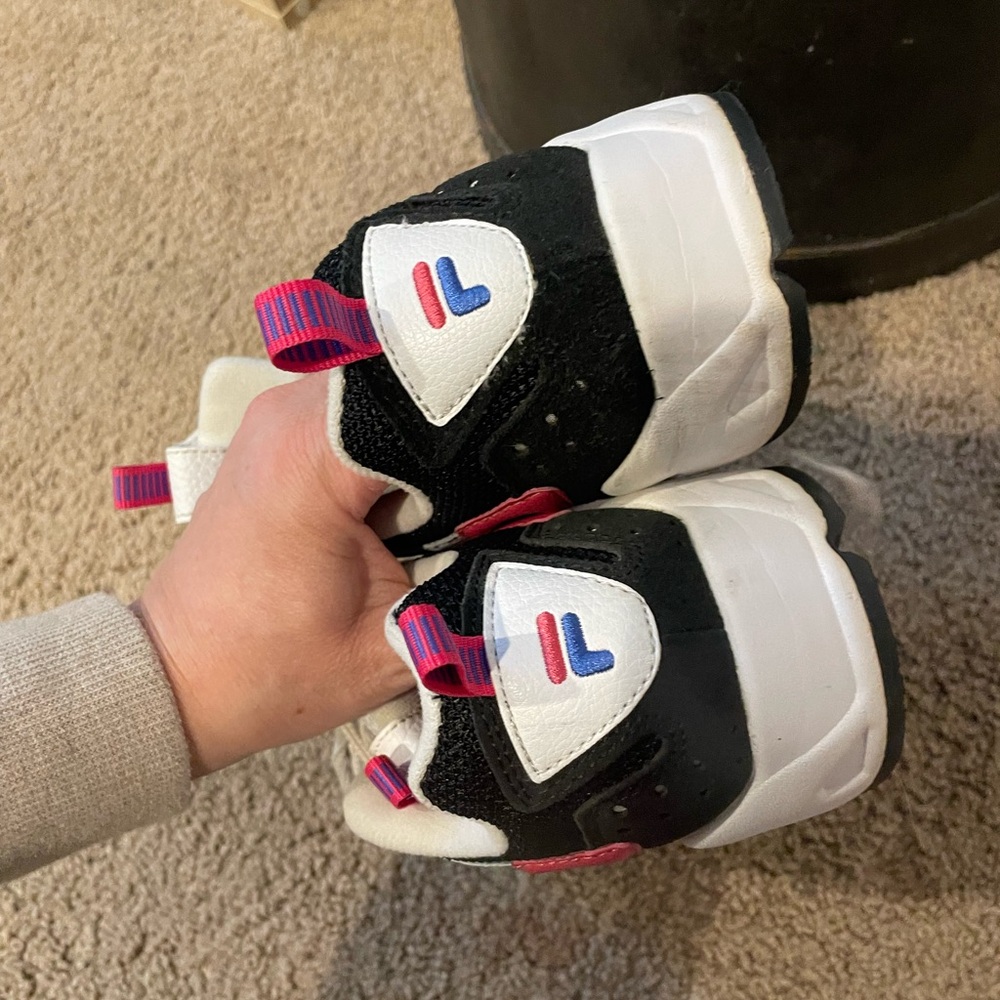 Fila Women's White, Pink, and Blue Athletic Shoes - Picture 6 of 10